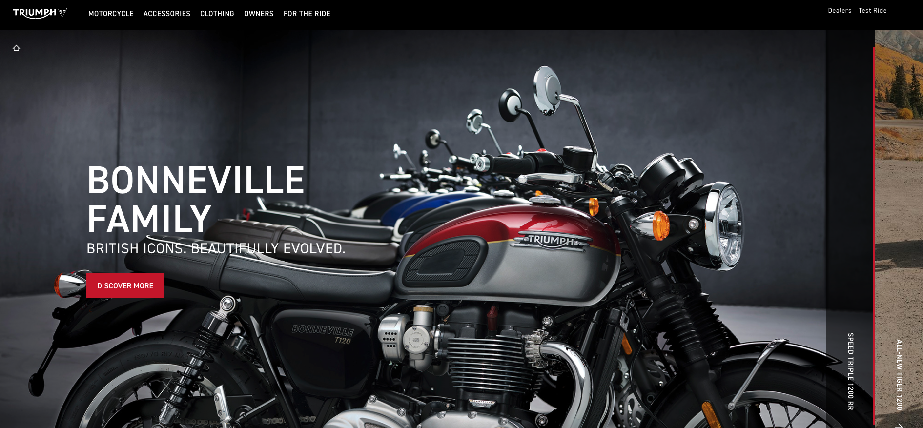 Triumph Motorcycles website